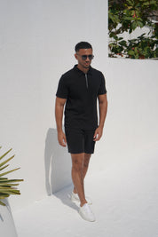 Capo Textured Shorts - Black
