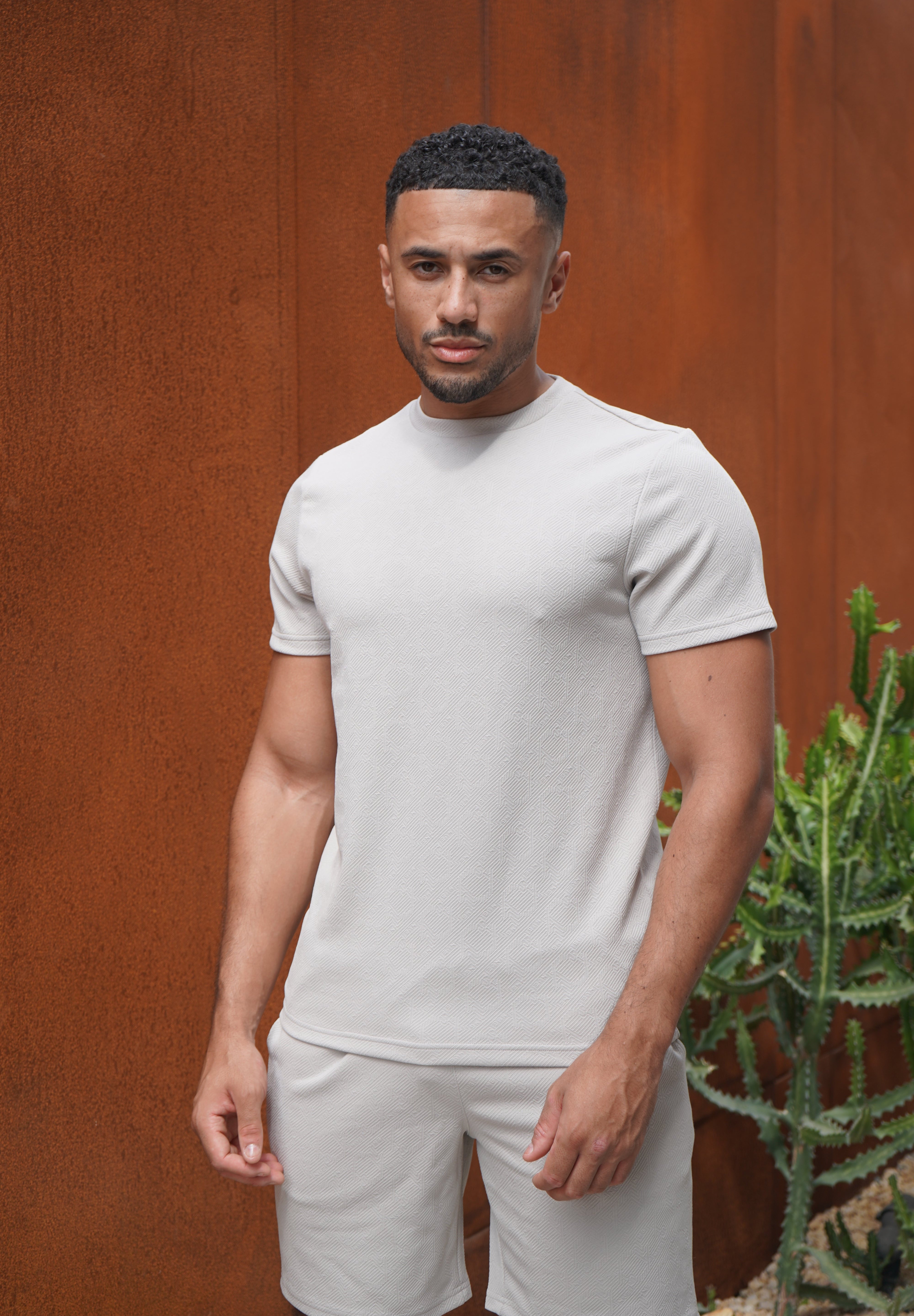 Capo Aztec Revere T-Shirt - Stone