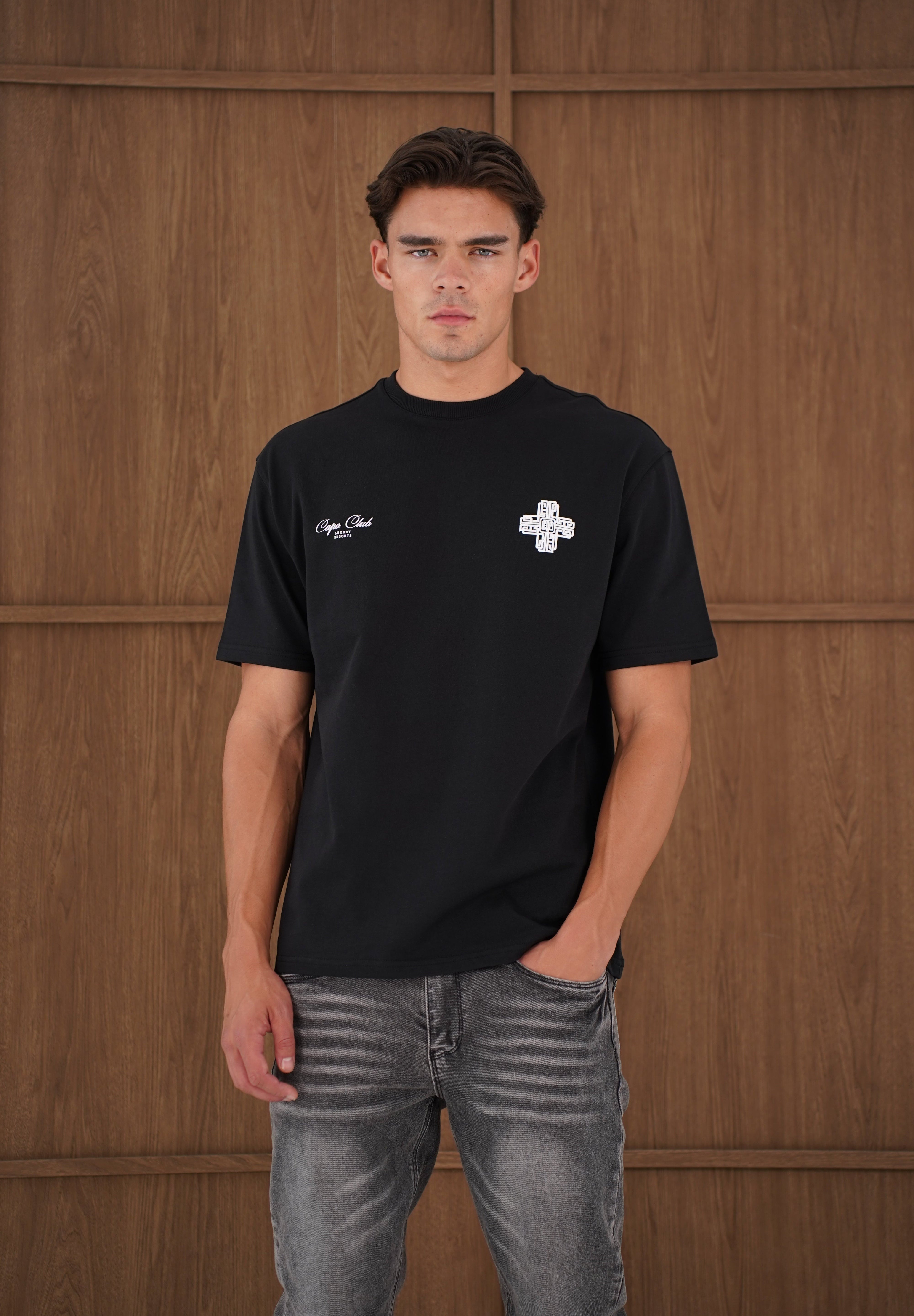 Capo Emblem T-Shirt - Black/White