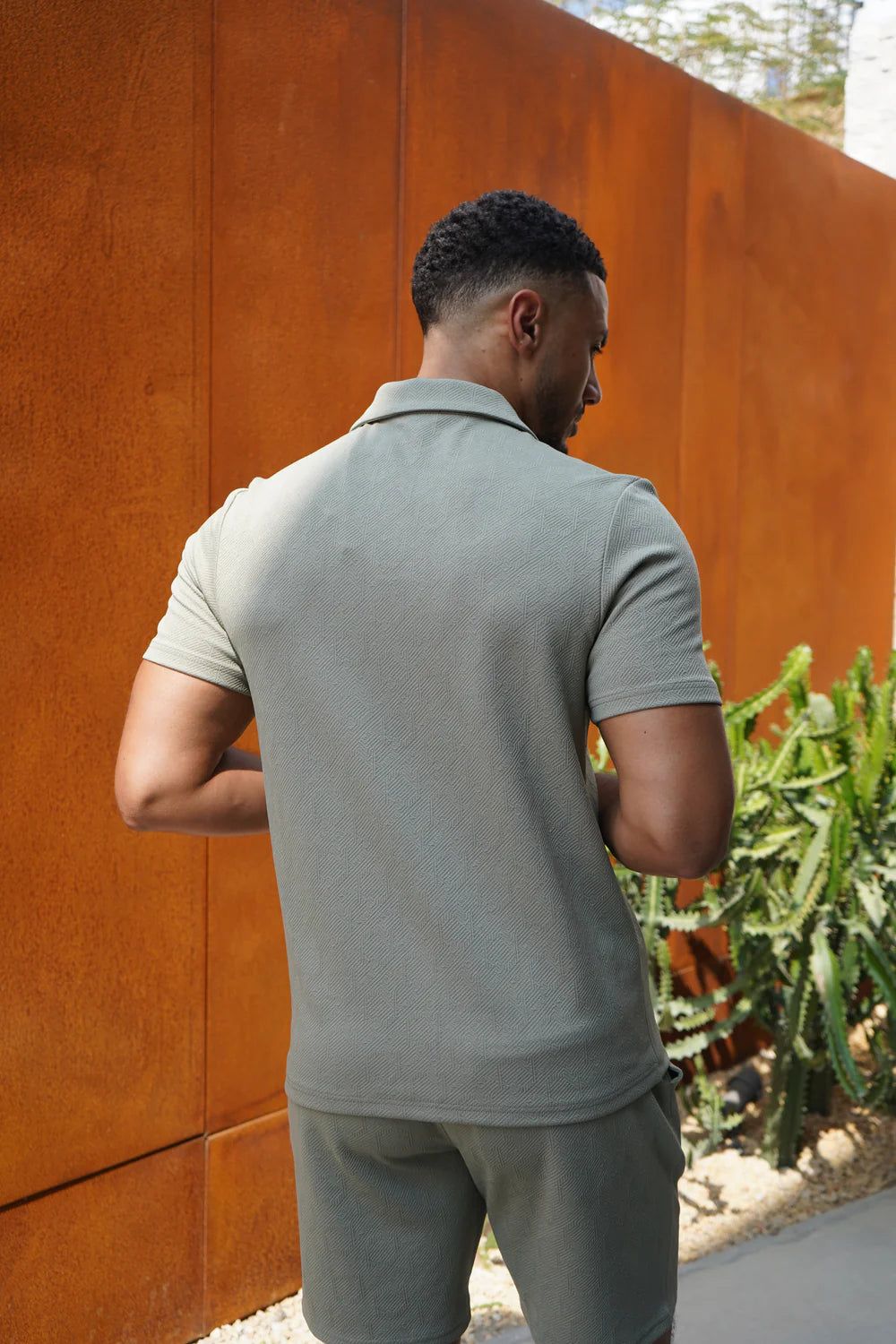 Capo Aztec Revere Polo Shirt - Sage