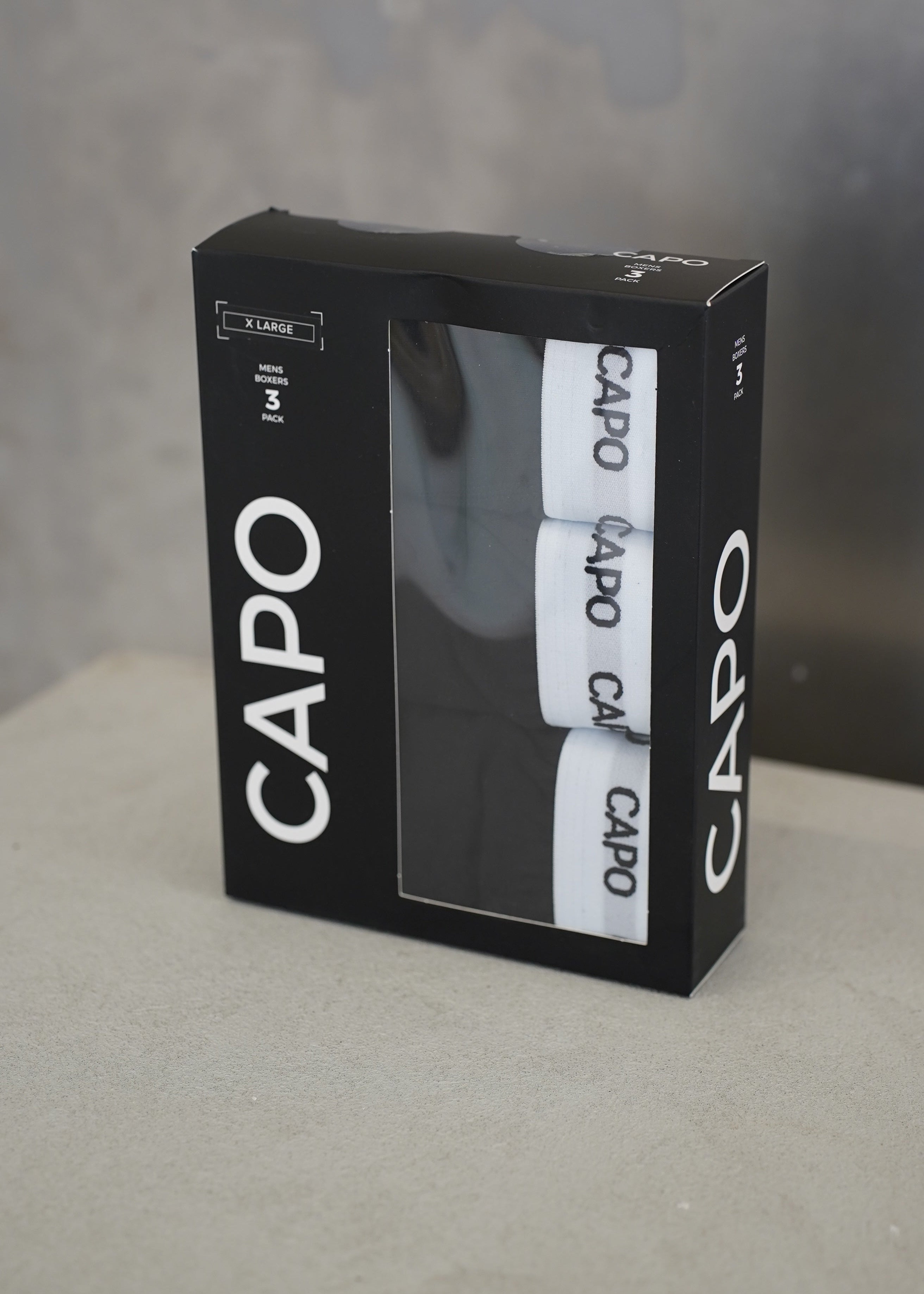 Capo Essential 3 Pack Boxer Shorts - Black