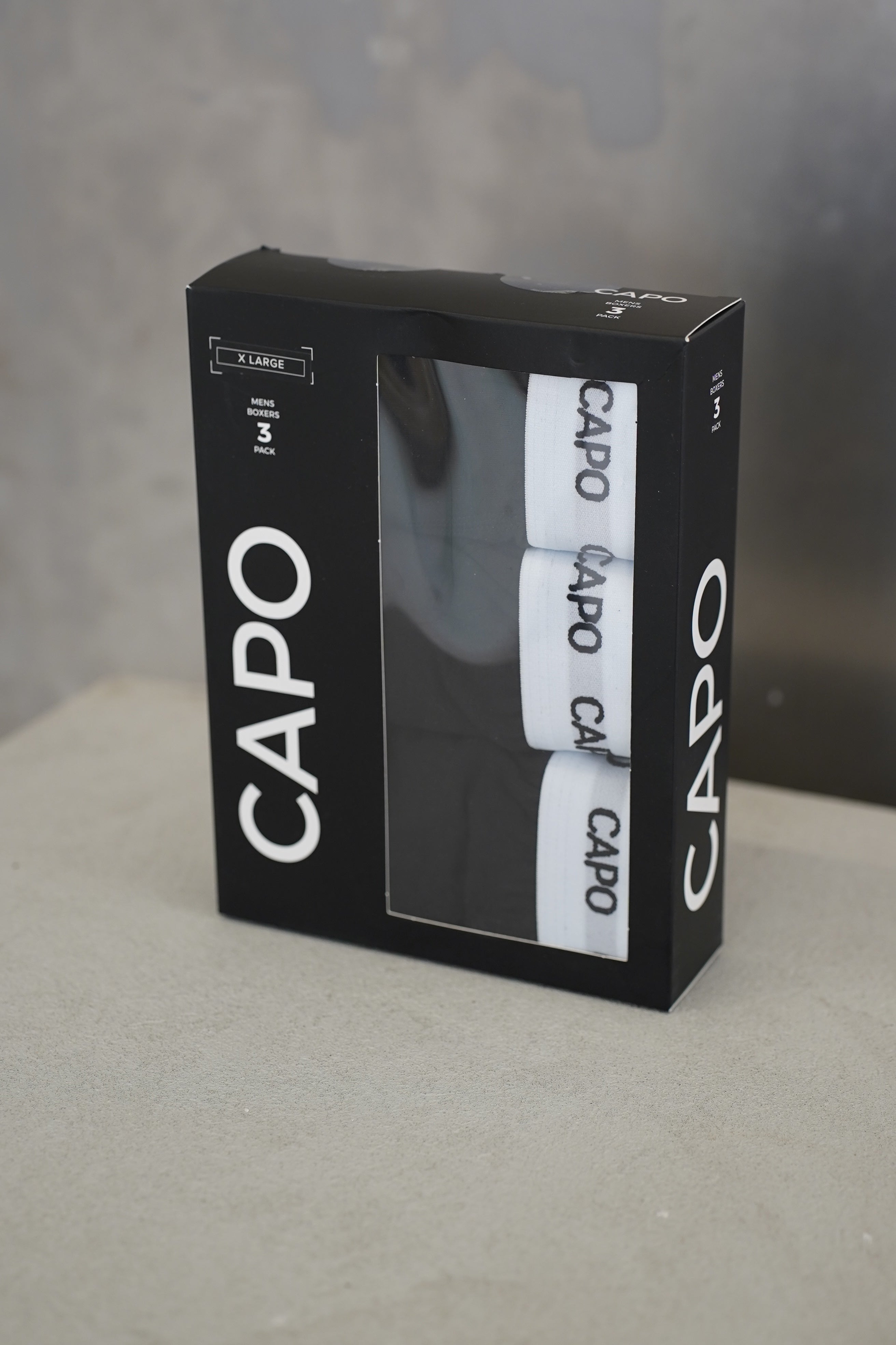 Capo Essential 3 Pack Boxer Shorts - Black