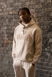 Blessed embossed signature boxy hoody