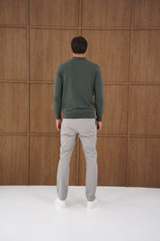 Capo Egyptian Cotton 1/4 Zip Top - Moss Green