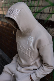 Blessed embossed signature boxy hoody