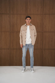 Capo Corduroy Overshirt - Stone