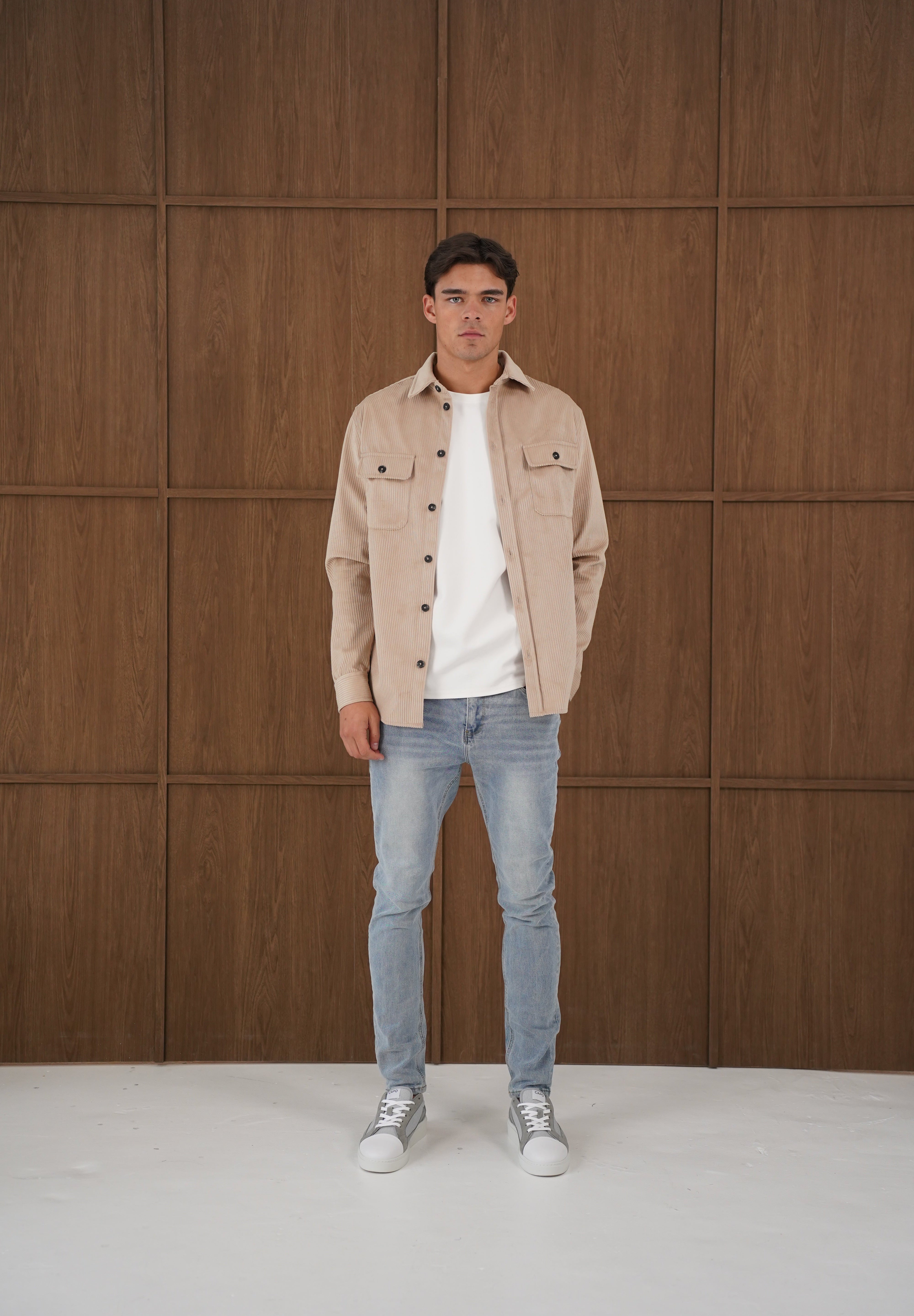 Capo Corduroy Overshirt - Stone