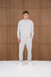 Capo Heavyweight Crew Neck Sweater - Light Grey