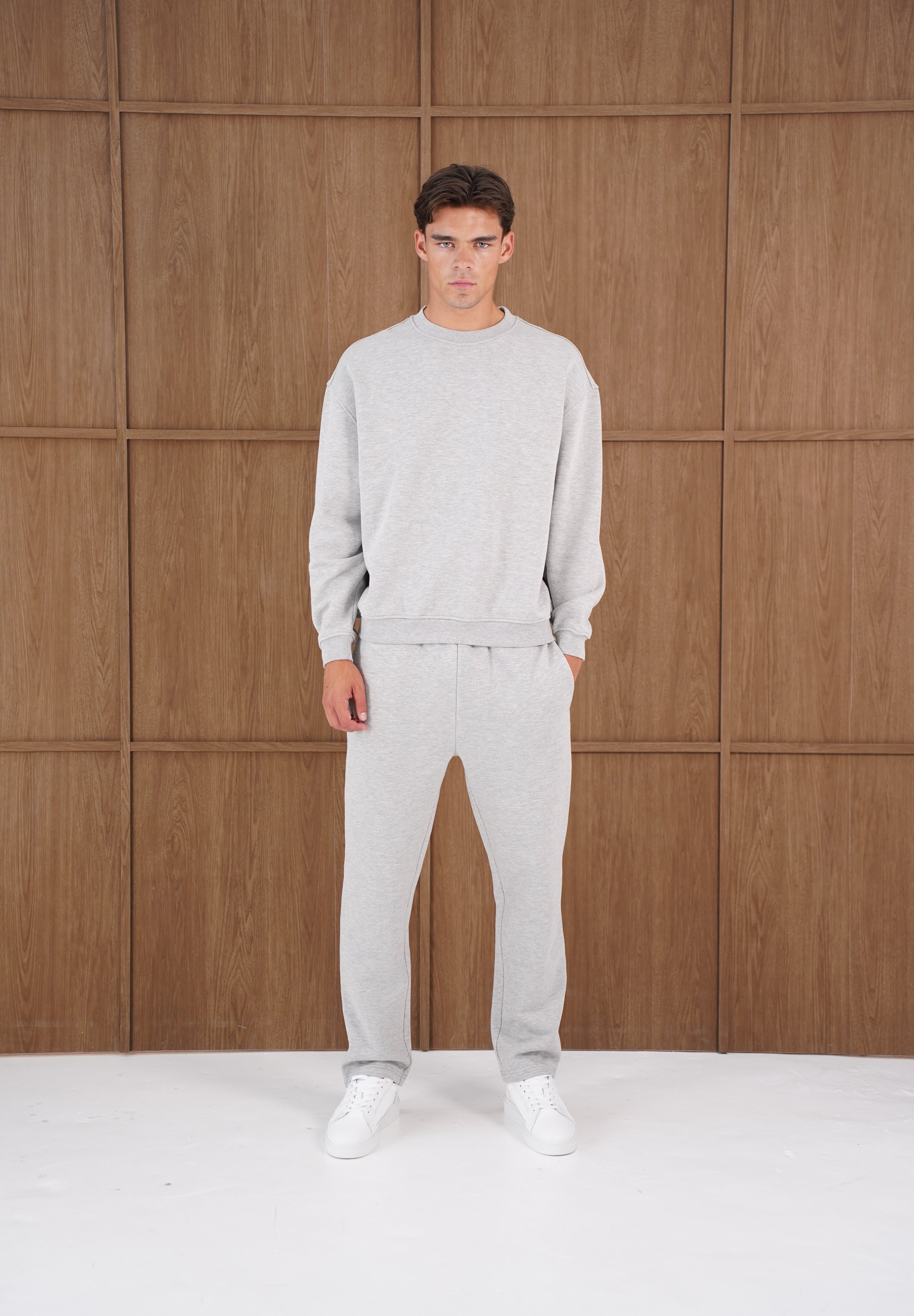 Capo Heavyweight Crew Neck Sweater - Light Grey