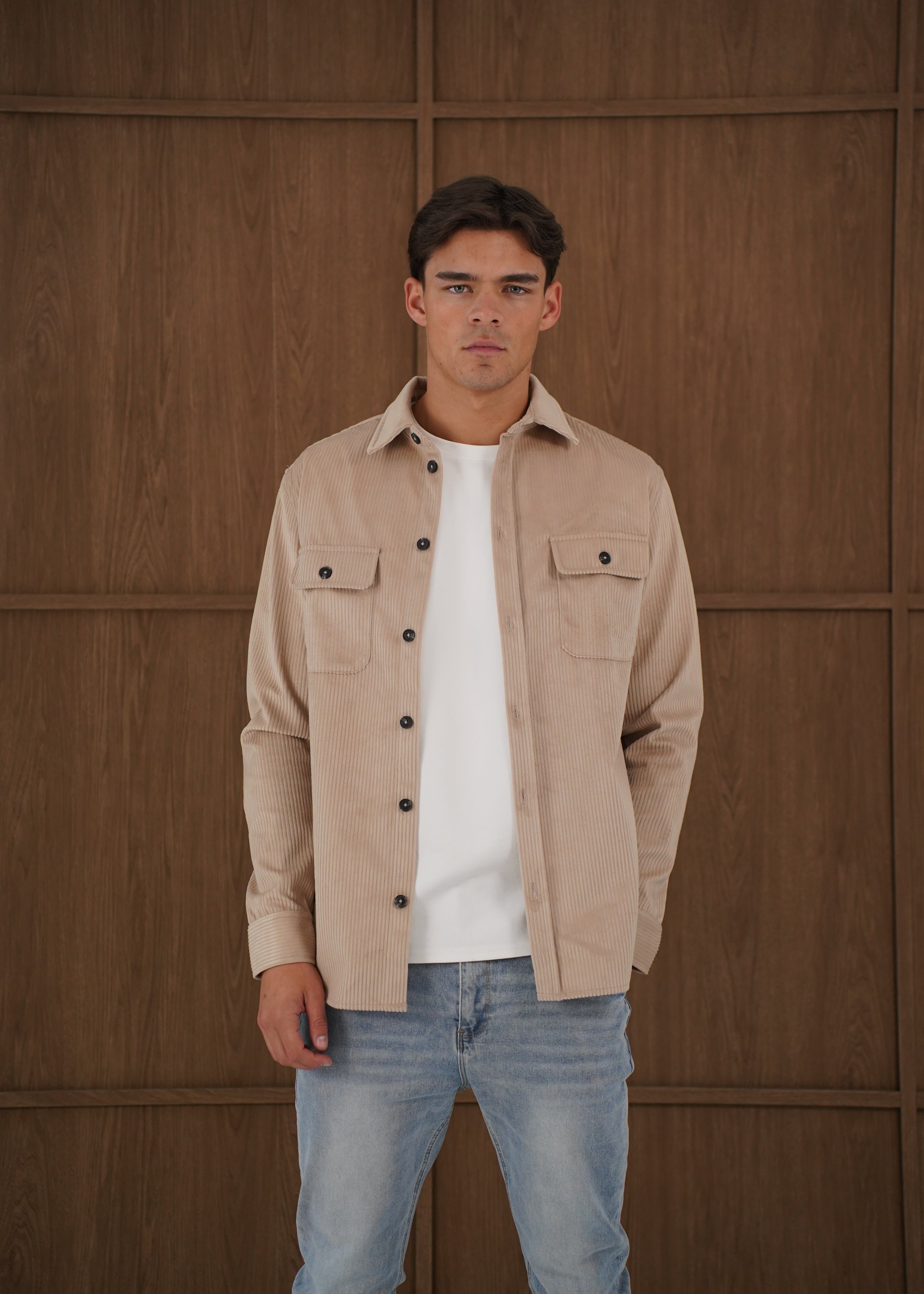 Capo Corduroy Overshirt - Stone