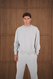 Capo Heavyweight Crew Neck Sweater - Light Grey