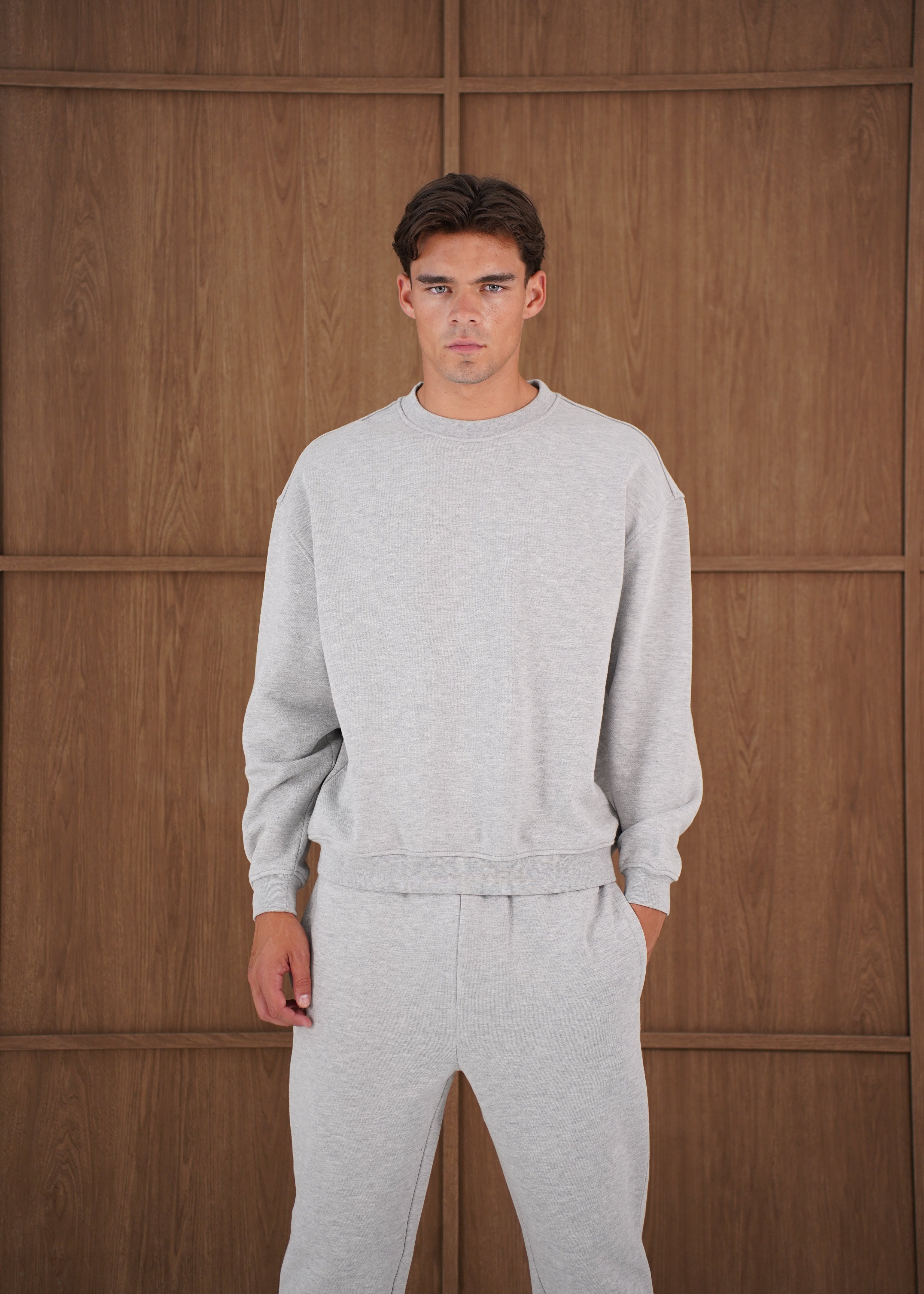 Capo Heavyweight Crew Neck Sweater - Light Grey