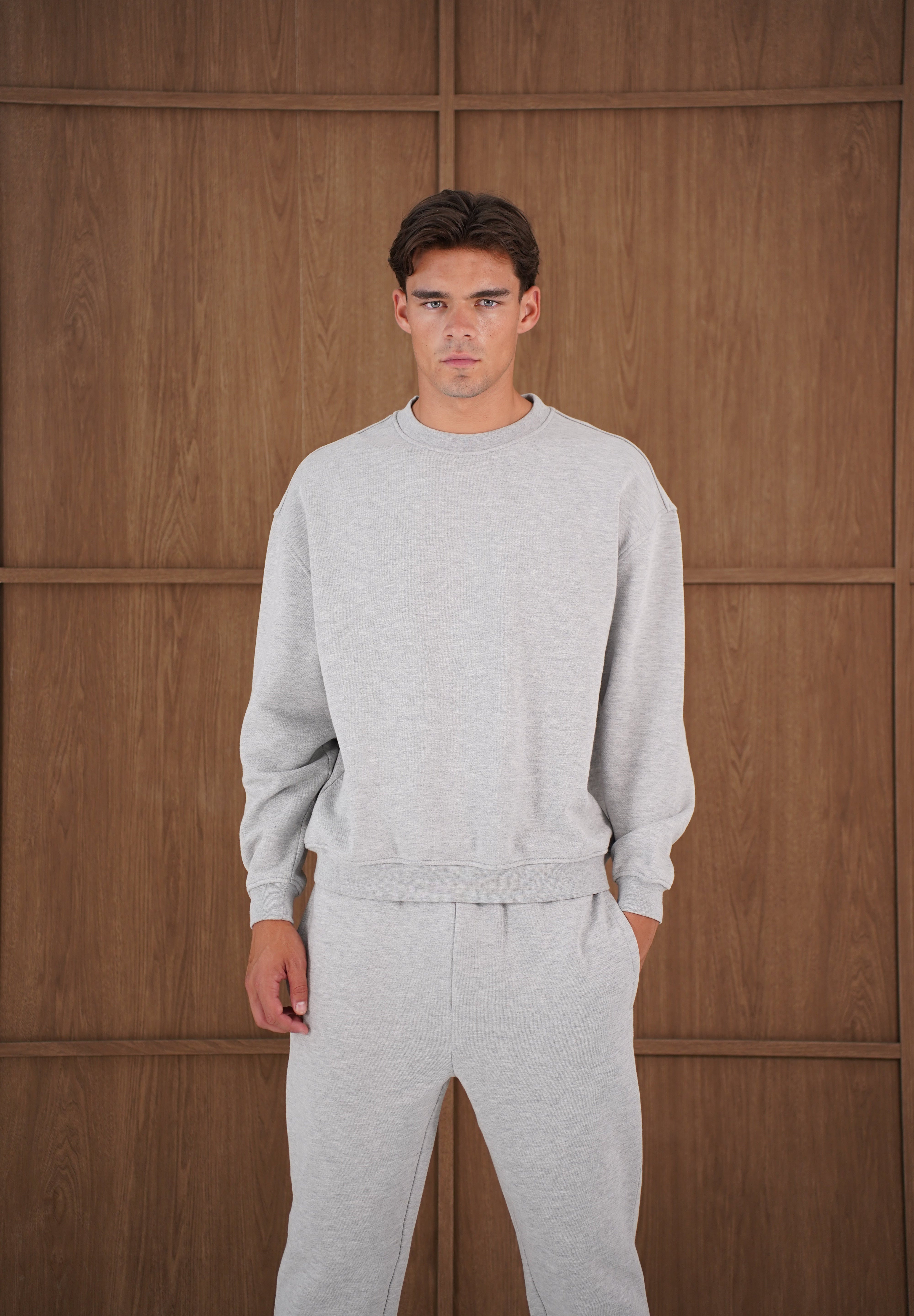 Capo Heavyweight Crew Neck Sweater - Light Grey
