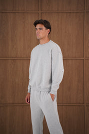 Capo Heavyweight Crew Neck Sweater - Light Grey