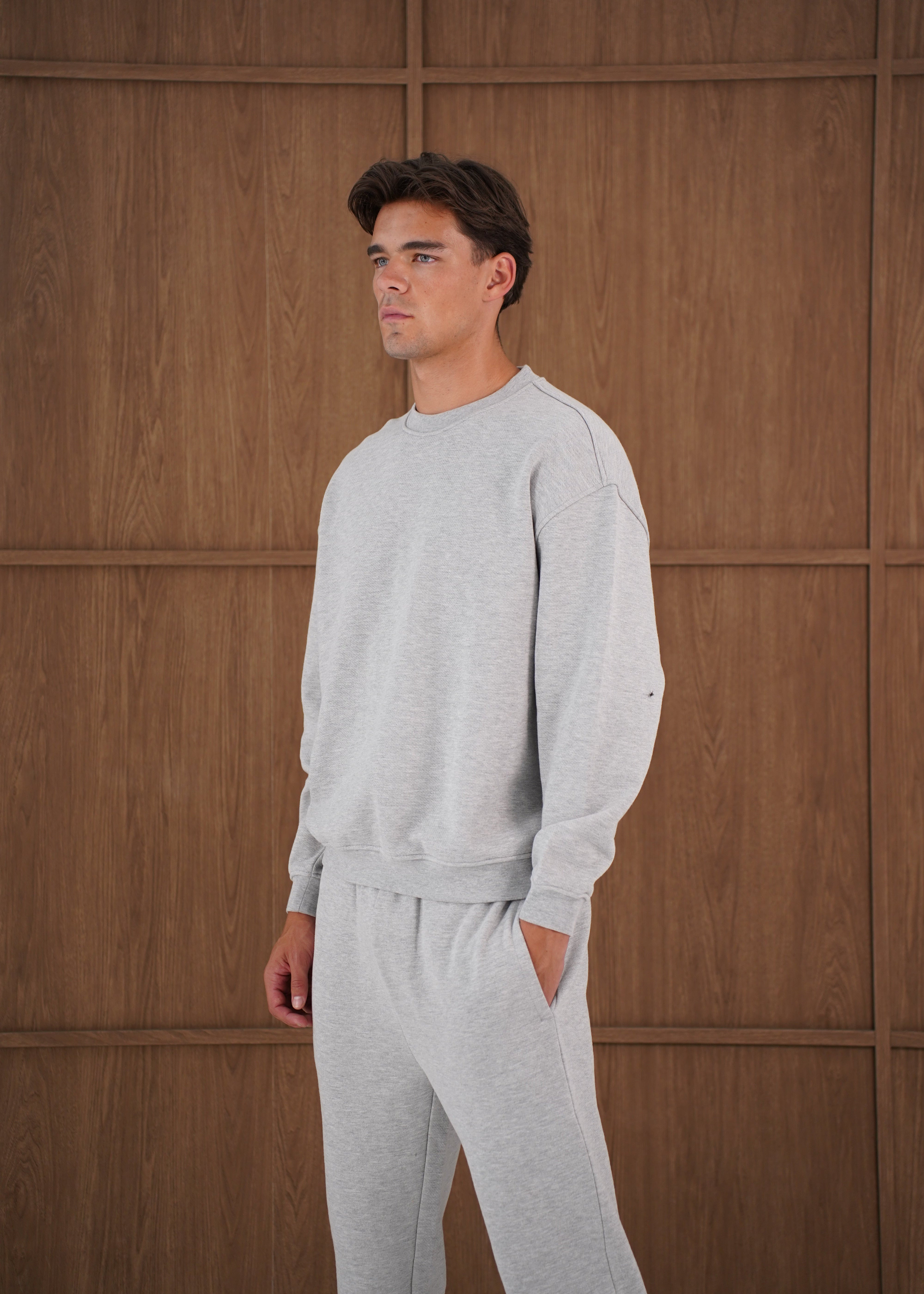 Capo Heavyweight Crew Neck Sweater - Light Grey