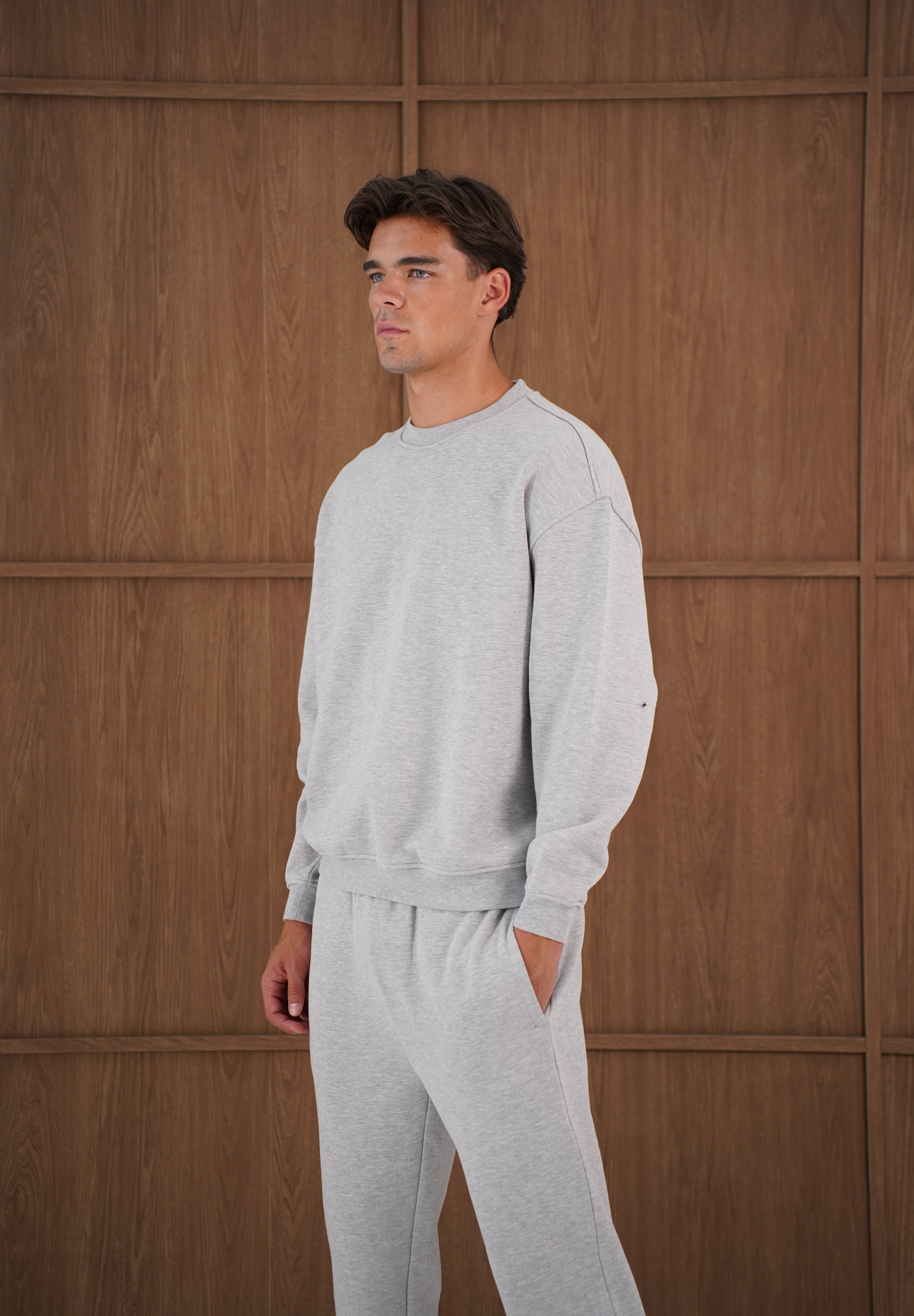 Capo Heavyweight Crew Neck Sweater - Light Grey