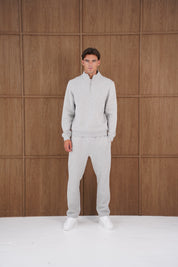 Capo Heavyweight 1/4 Zip Sweatshirt - Light Grey