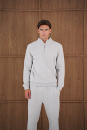 Capo Heavyweight 1/4 Zip Sweatshirt - Light Grey