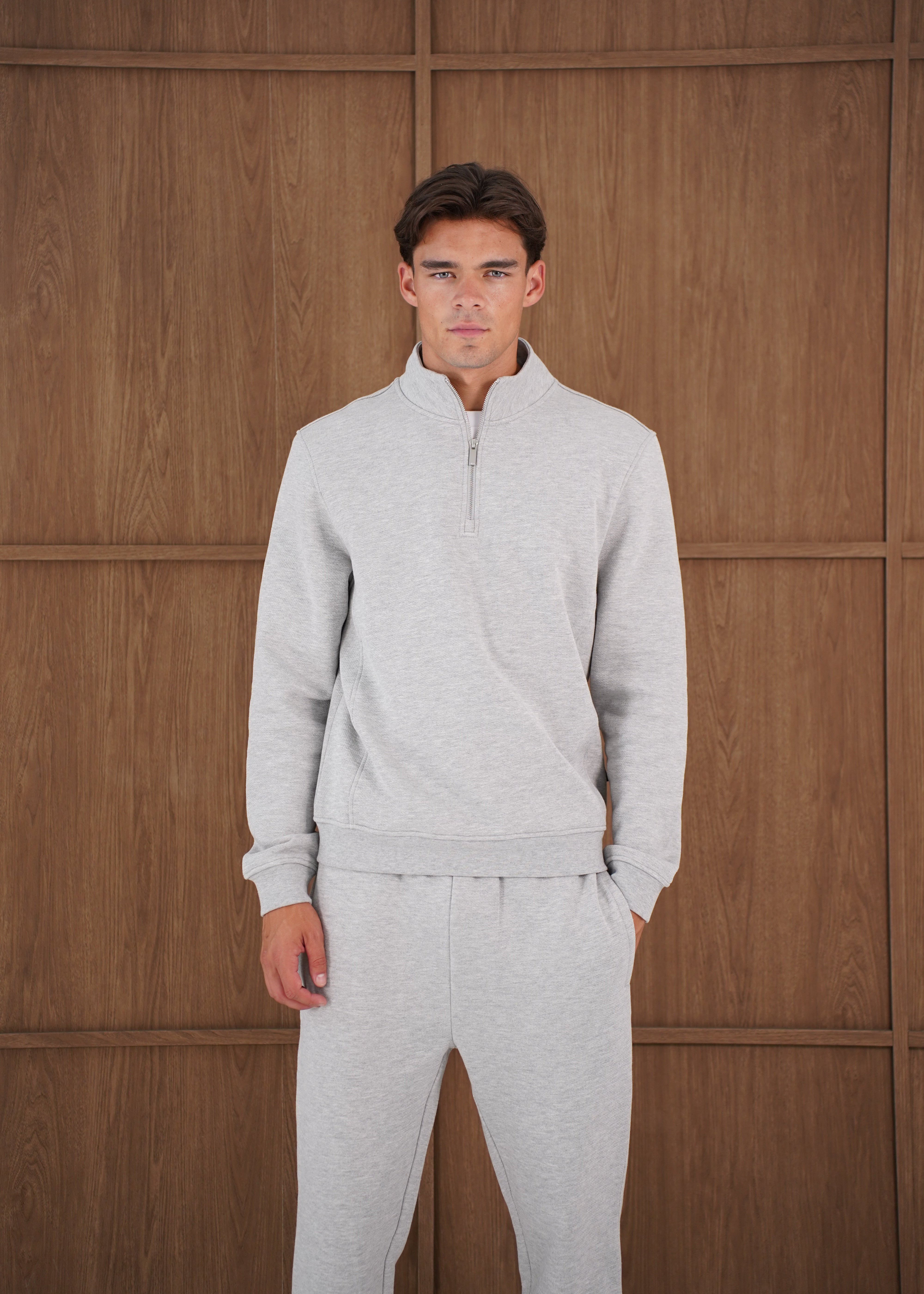 4 Zip Sweatshirt - Light Grey