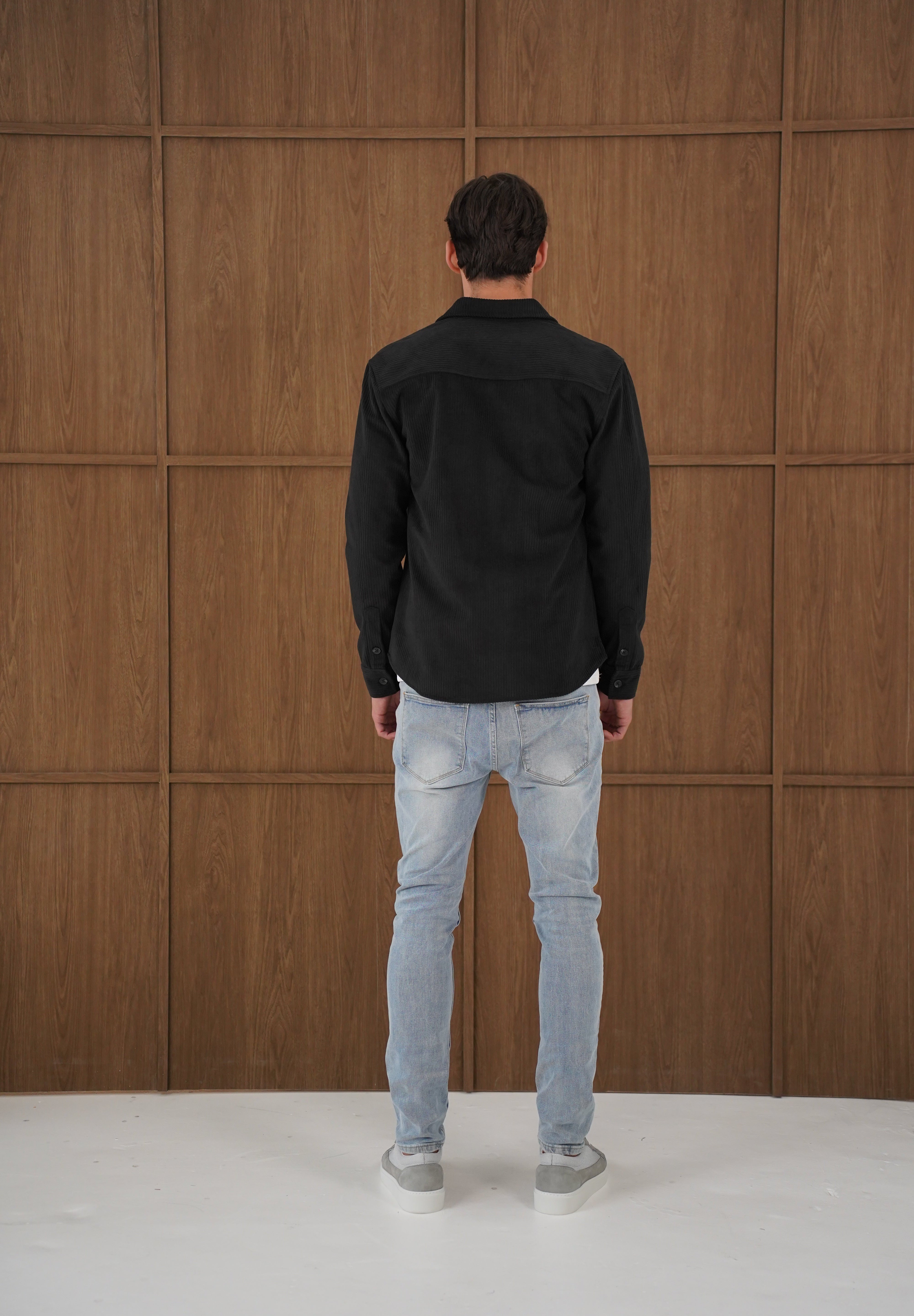 Capo Corduroy Overshirt - Black