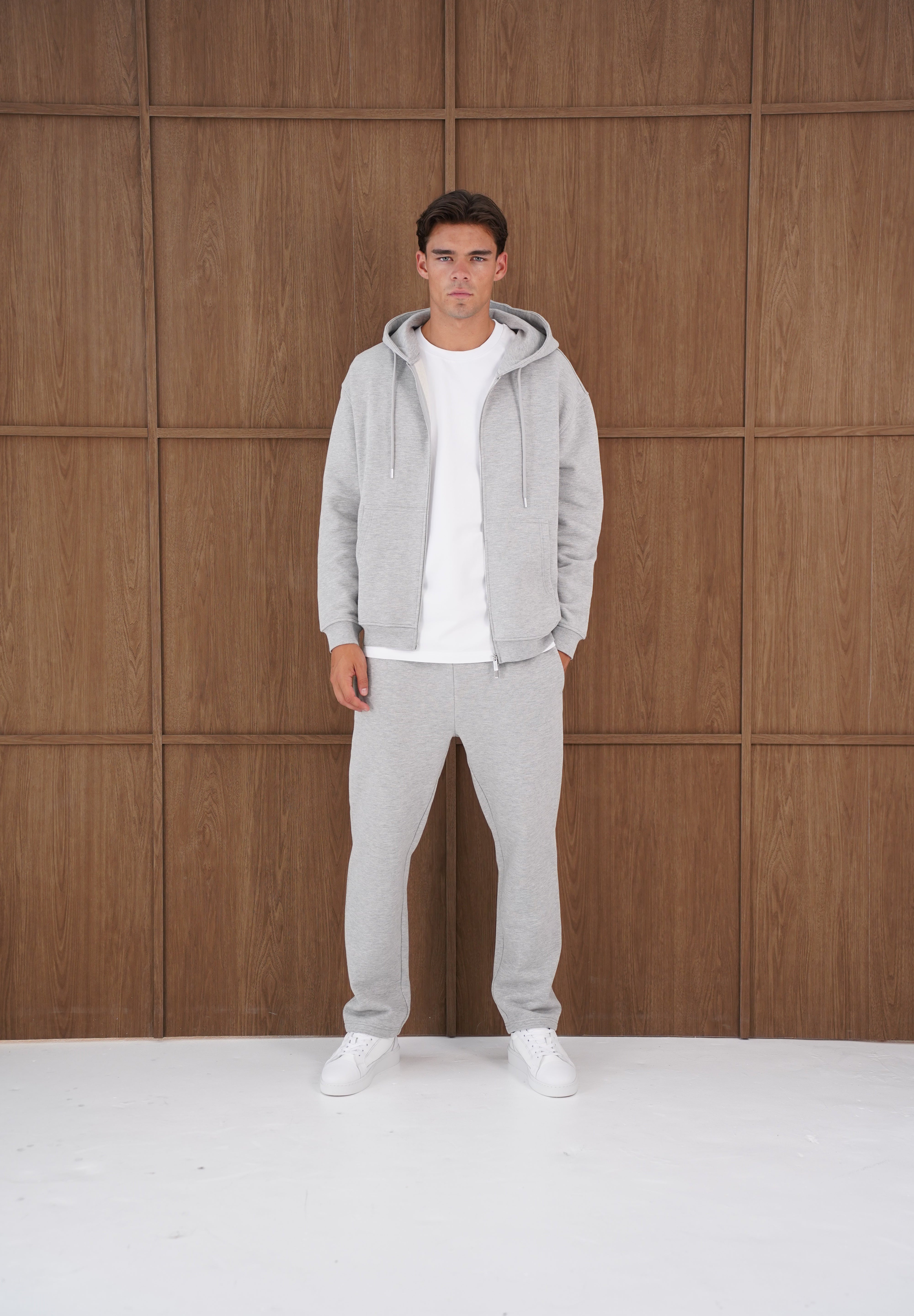 Capo Heavyweight Full Zip Hoodie - Light Grey
