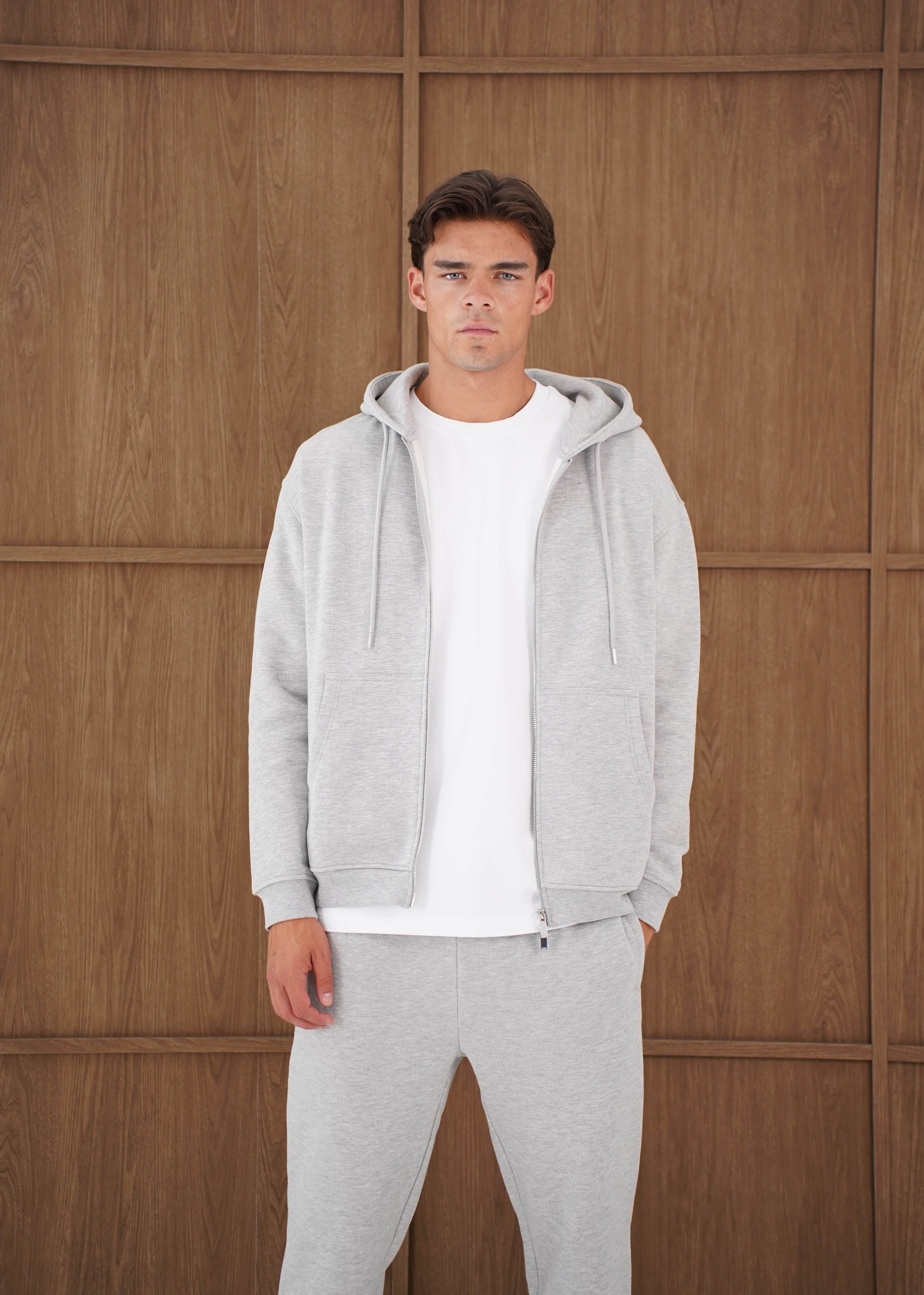 Capo Heavyweight Full Zip Hoodie - Light Grey