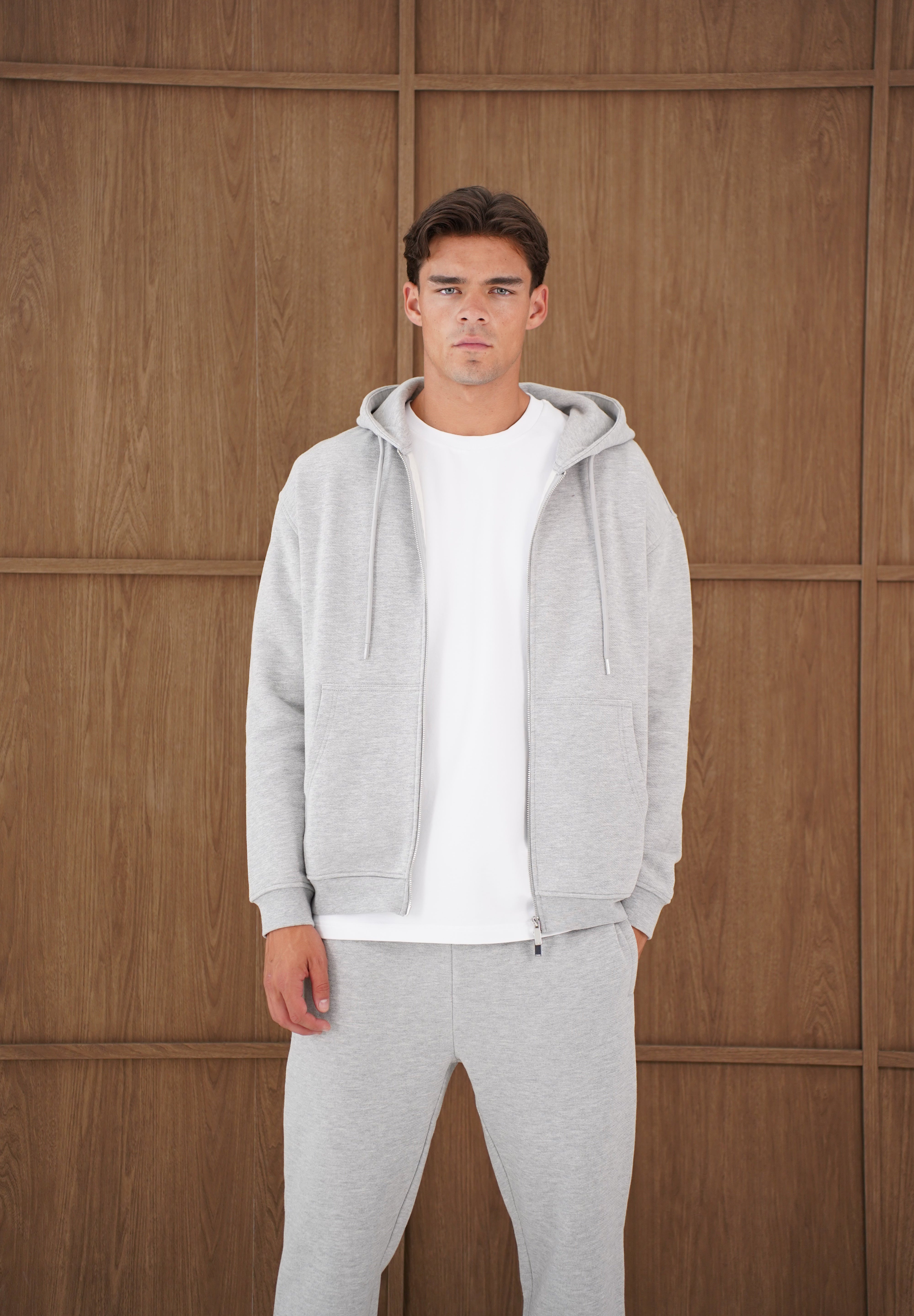 Capo Heavyweight Full Zip Hoodie - Light Grey