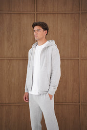 Capo Heavyweight Full Zip Hoodie - Light Grey
