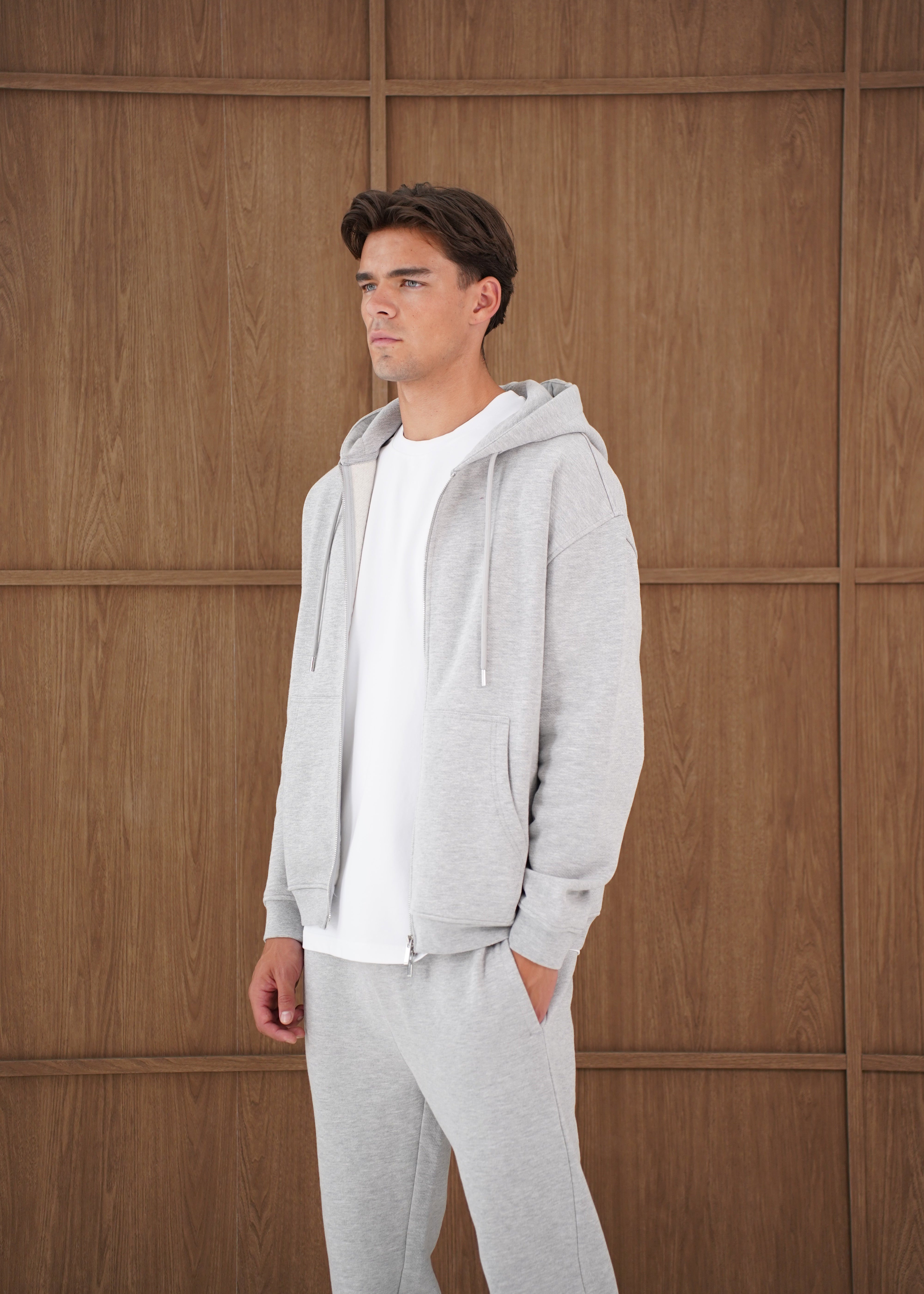 Capo Heavyweight Full Zip Hoodie - Light Grey