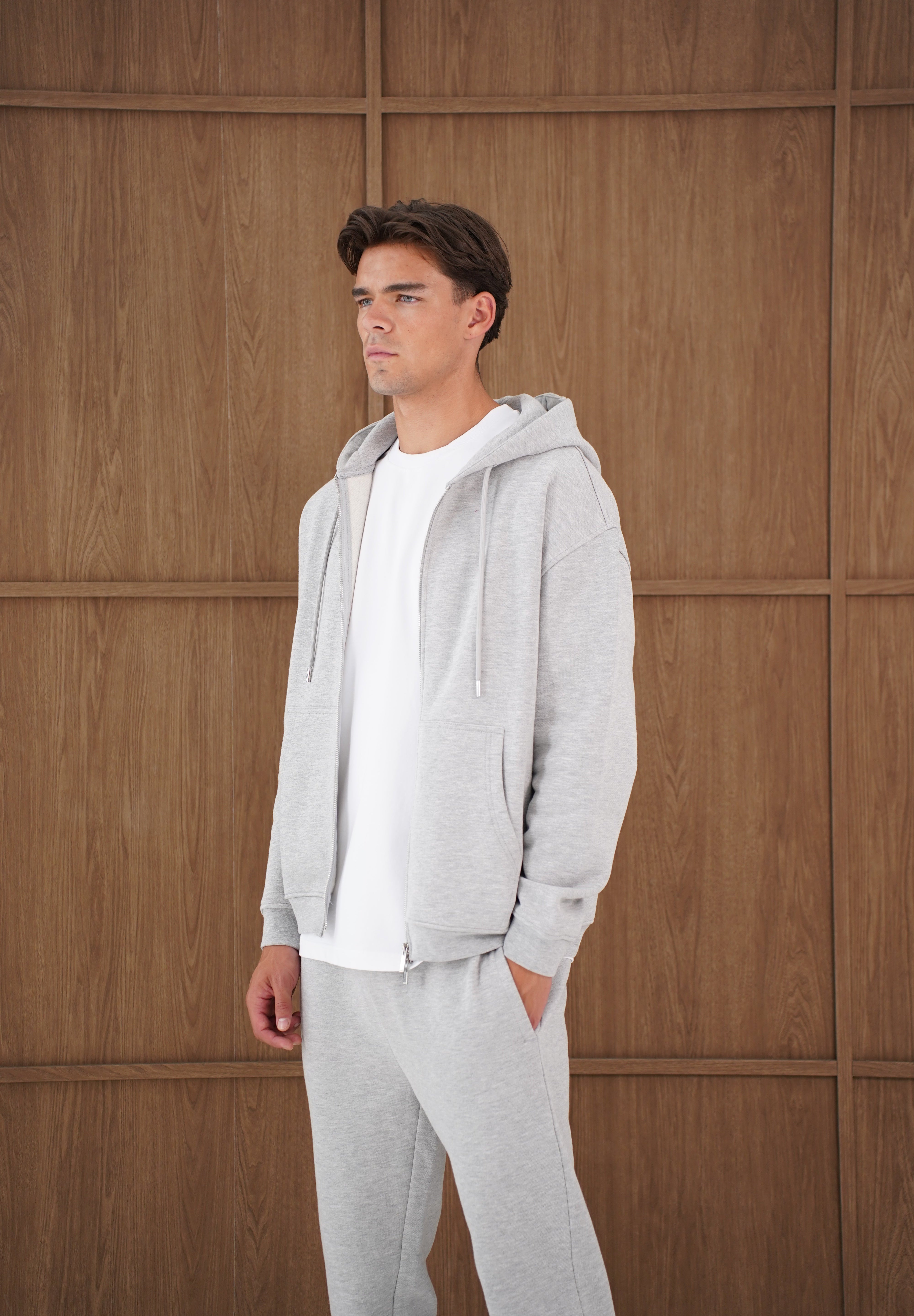 Capo Heavyweight Full Zip Hoodie - Light Grey