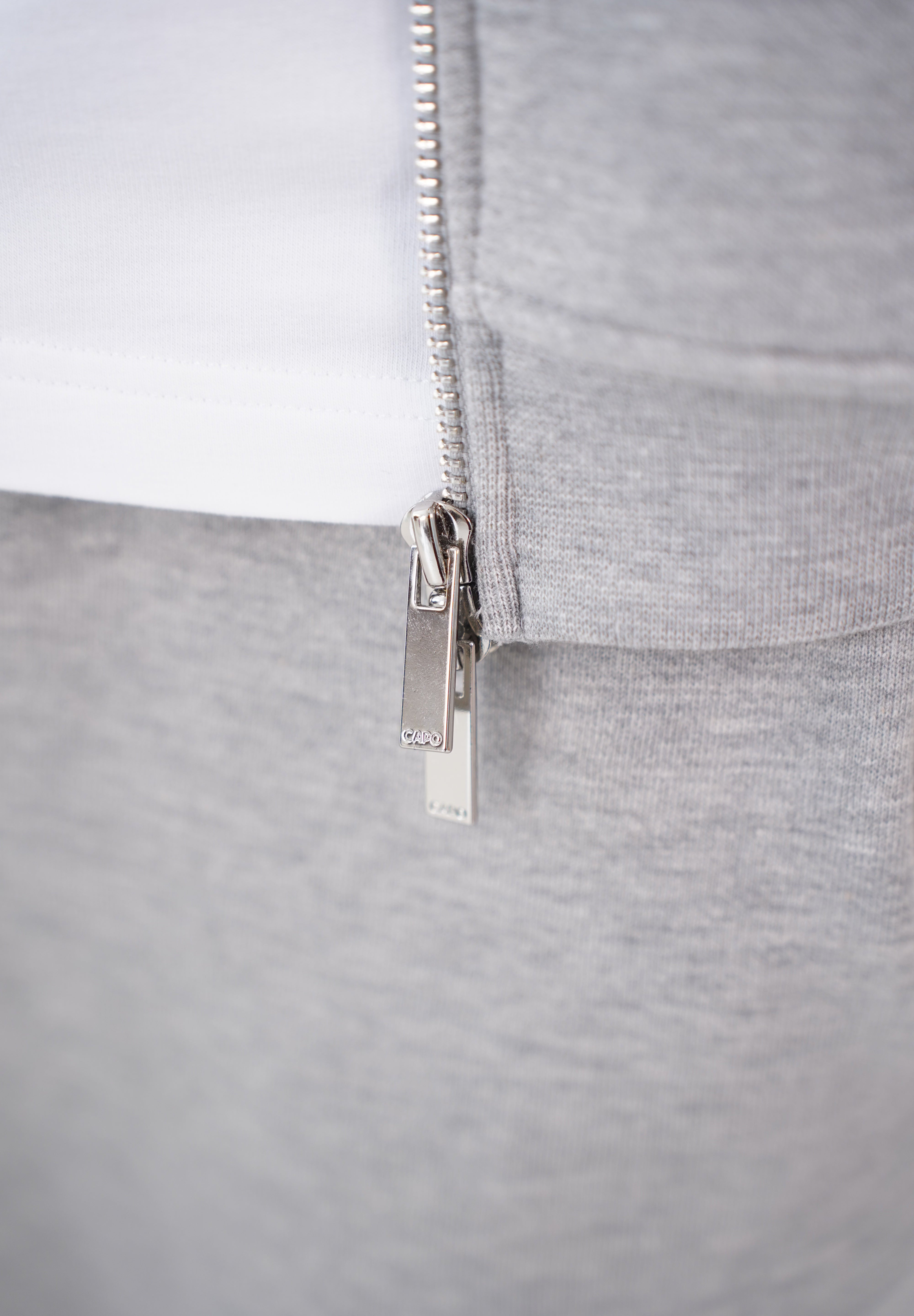 Capo Heavyweight Full Zip Hoodie - Light Grey