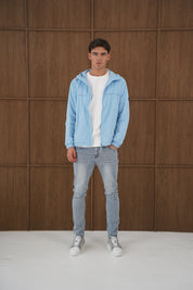 Capo Crinkle Lightweight Jacket - Sky Blue