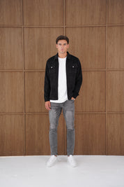 Capo Faux Suede Jacket - Black