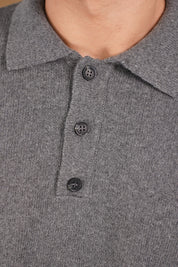 Capo Button LS Polo Shirt - Charcoal