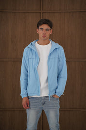 Capo Crinkle Lightweight Jacket - Sky Blue