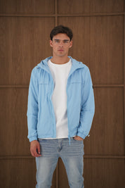Capo Crinkle Lightweight Jacket - Sky Blue