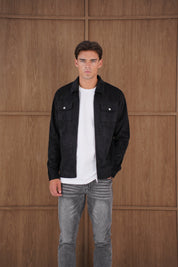 Capo Faux Suede Jacket - Black