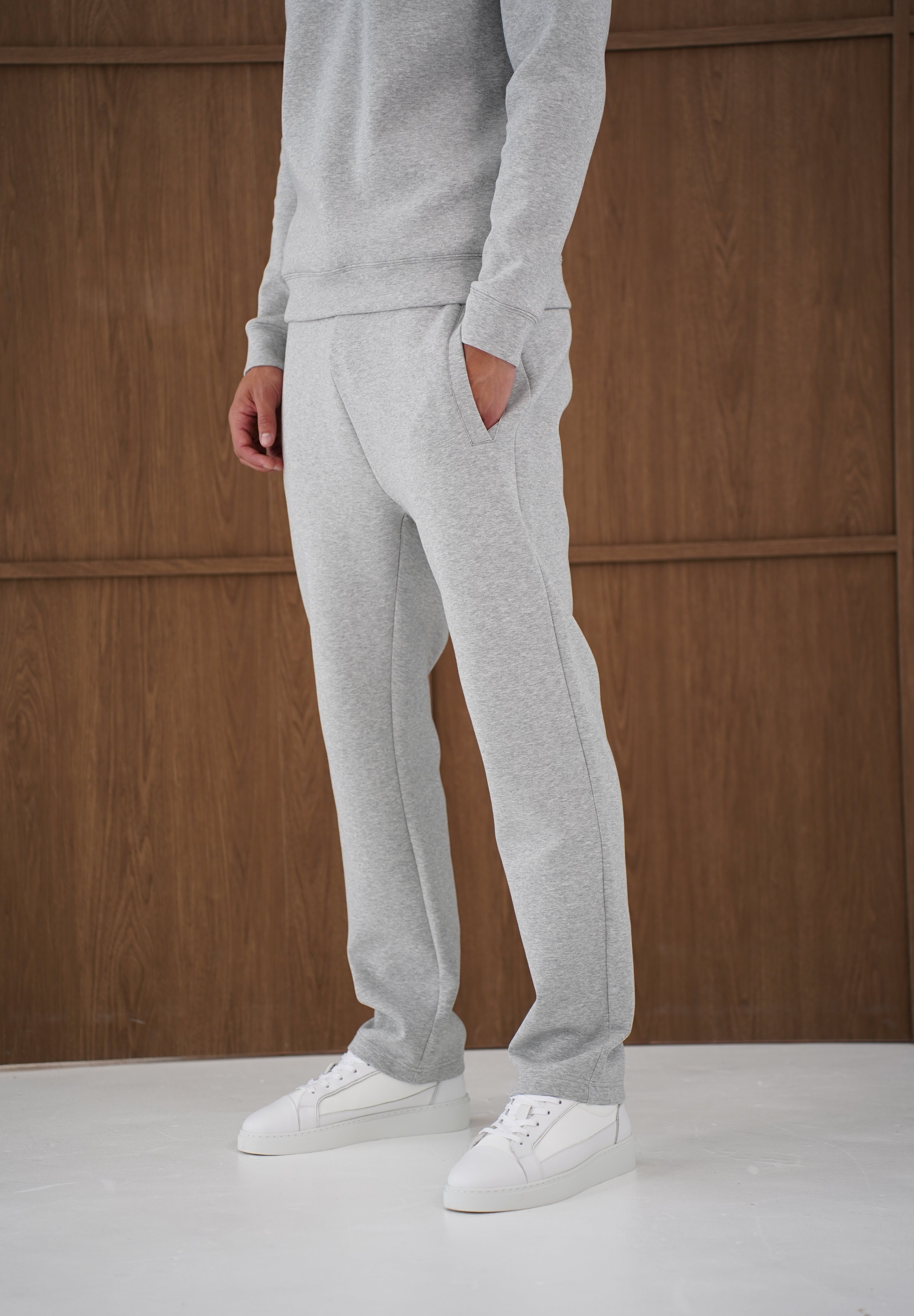 Capo Toby Straight Hem Jogger - Grey Marl