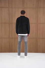 Capo Faux Suede Jacket - Black