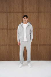 Capo Toby Straight Hem Jogger - Grey Marl