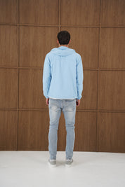 Capo Crinkle Lightweight Jacket - Sky Blue