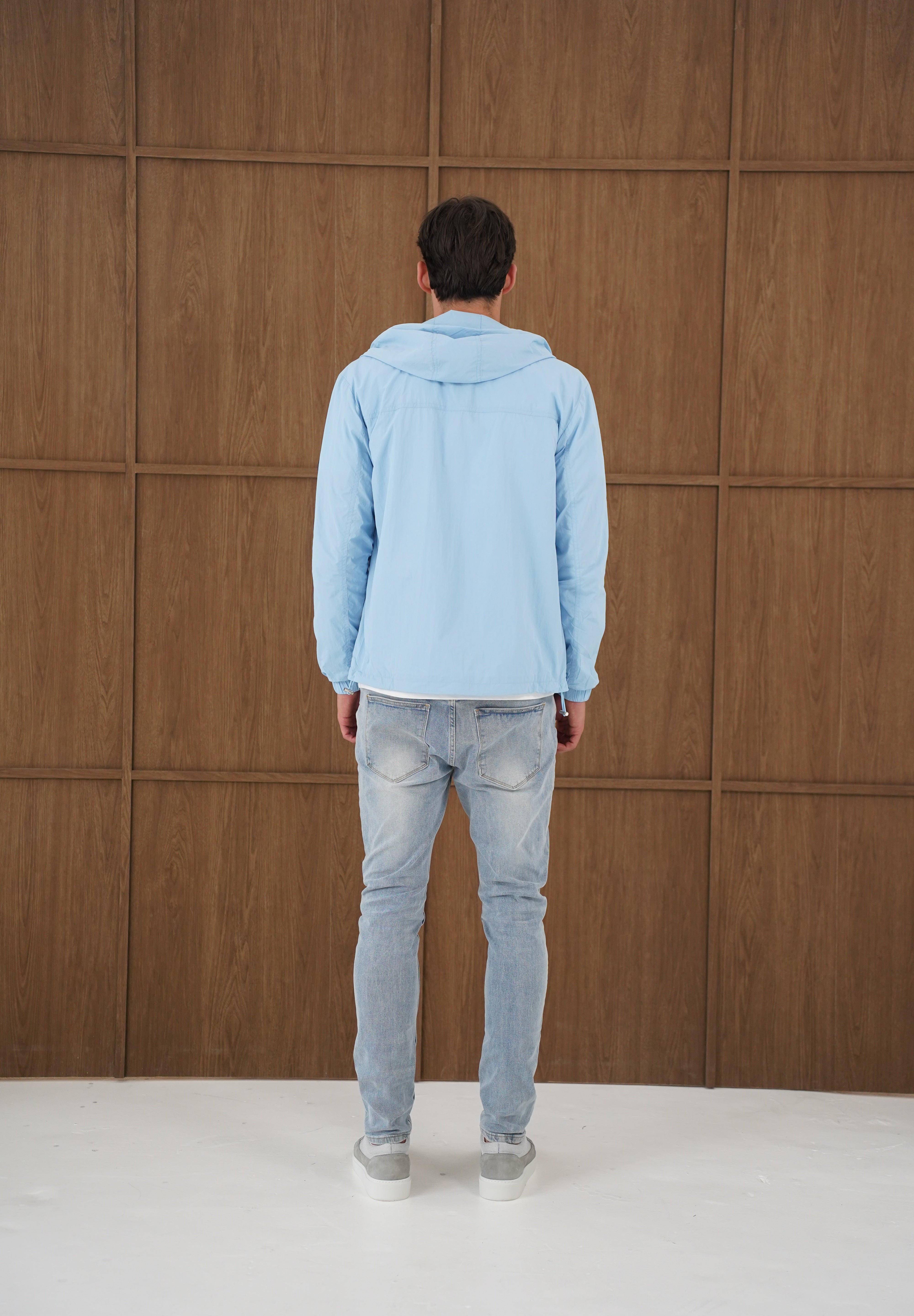 Capo Crinkle Lightweight Jacket - Sky Blue