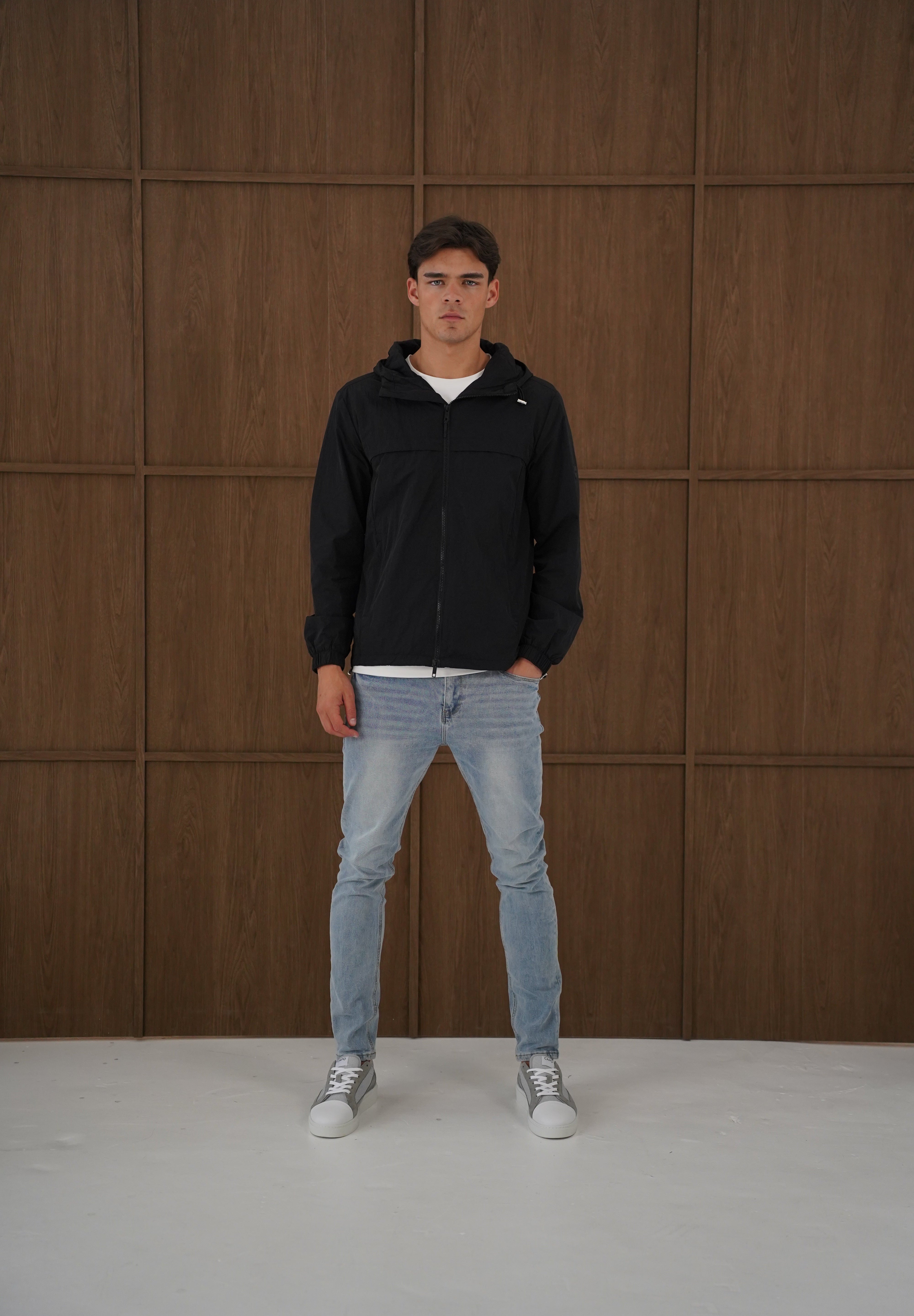 Capo Crinkle Lightweight Jacket - Black