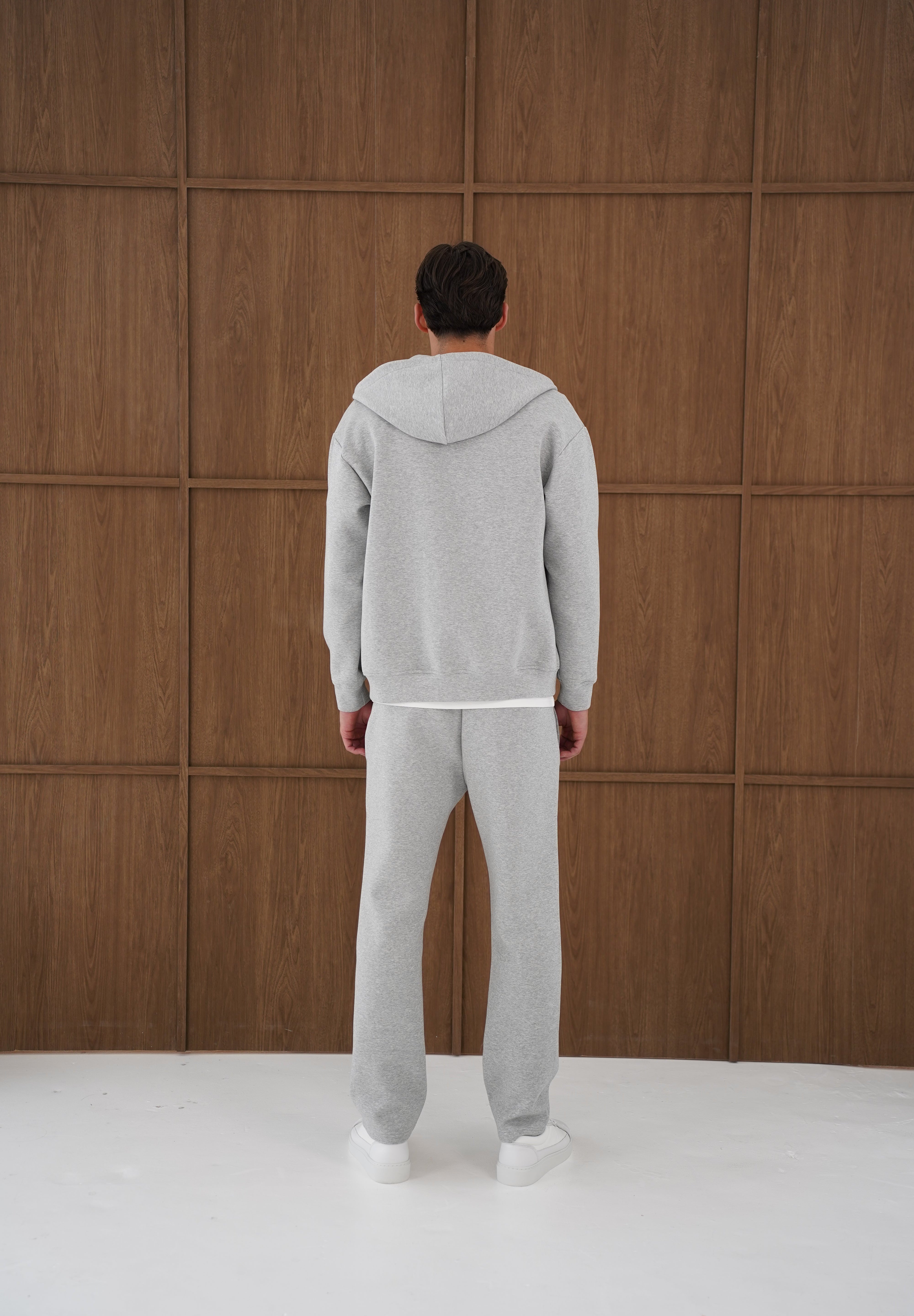 Capo Toby Straight Hem Jogger - Grey Marl