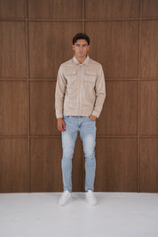Capo Faux Suede Jacket - Stone