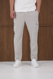 Capo Utility Regular Cargo Pants - Light Grey