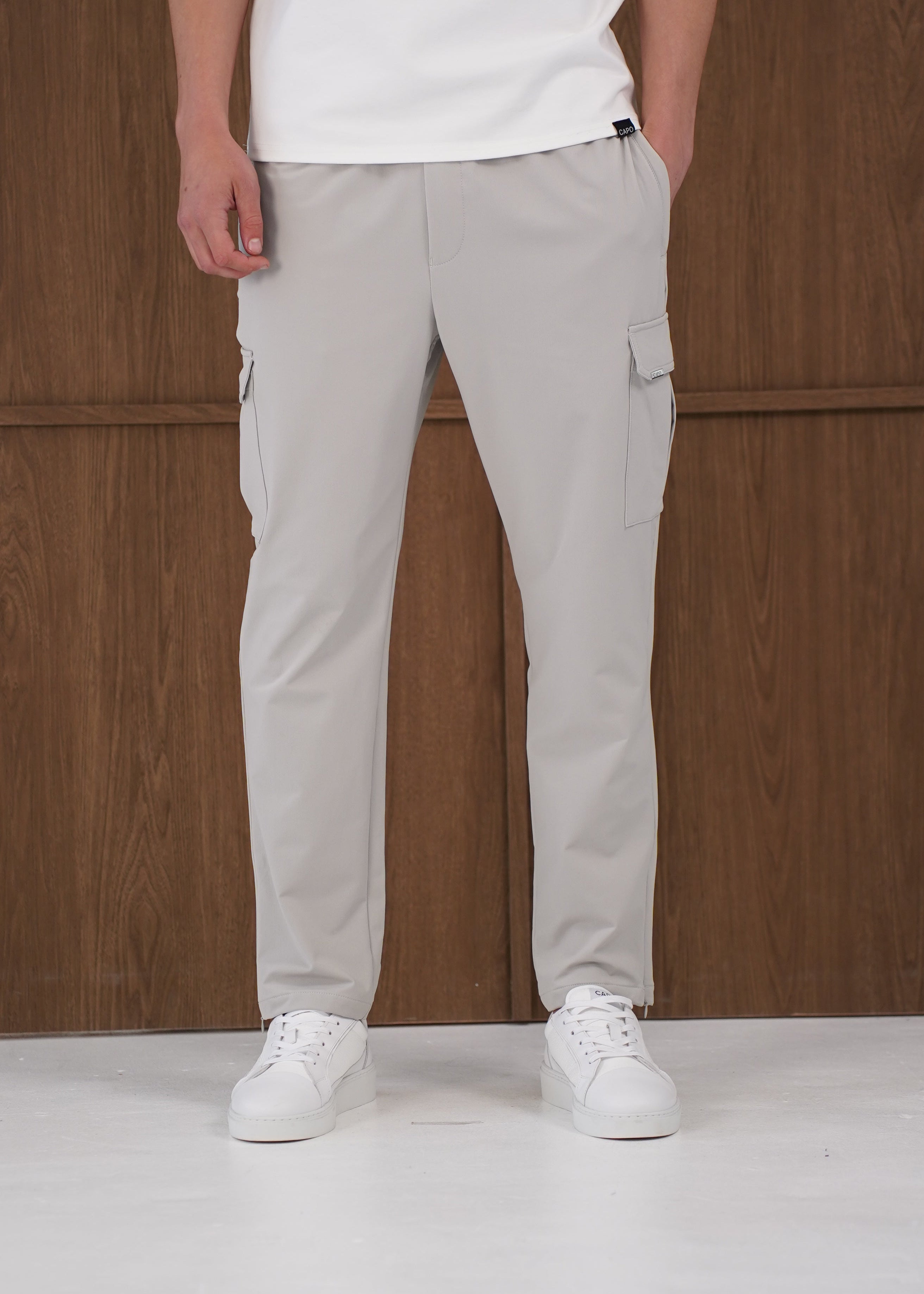 Capo Utility Regular Cargo Pants - Light Grey