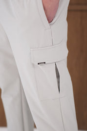 Capo Utility Regular Cargo Pants - Light Grey