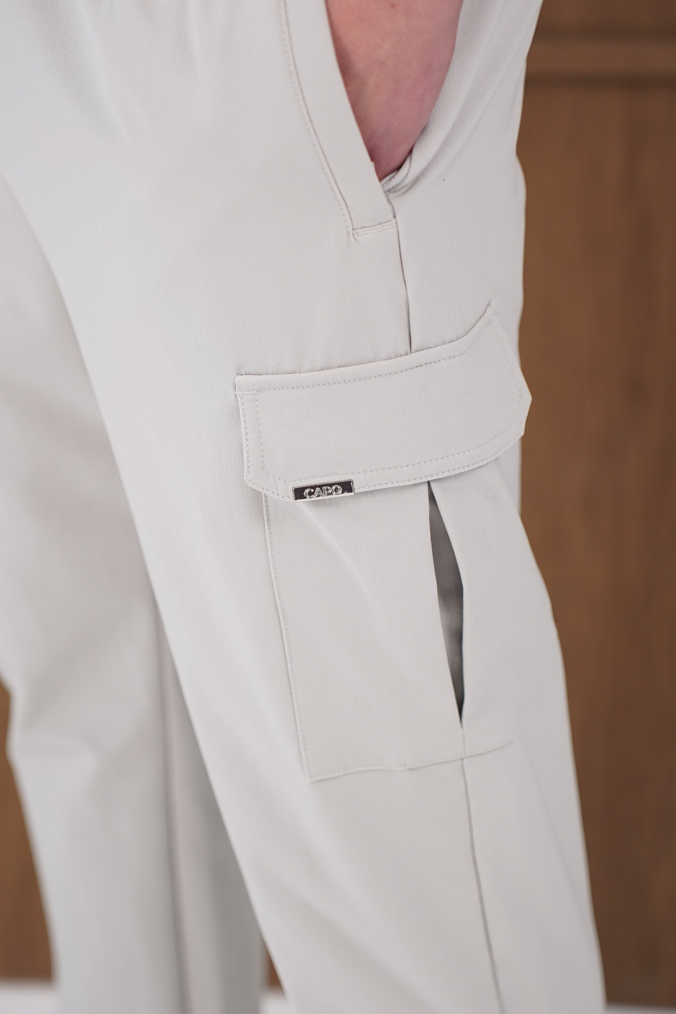 Capo Utility Regular Cargo Pants - Light Grey