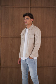 Capo Faux Suede Jacket - Stone